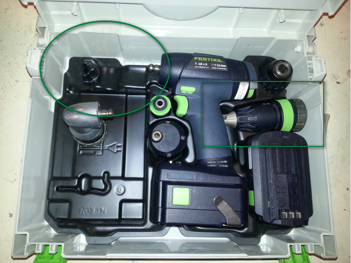 Festool systainer-innlegg for batteridrill - sysinnleggt18.jpg - This is David