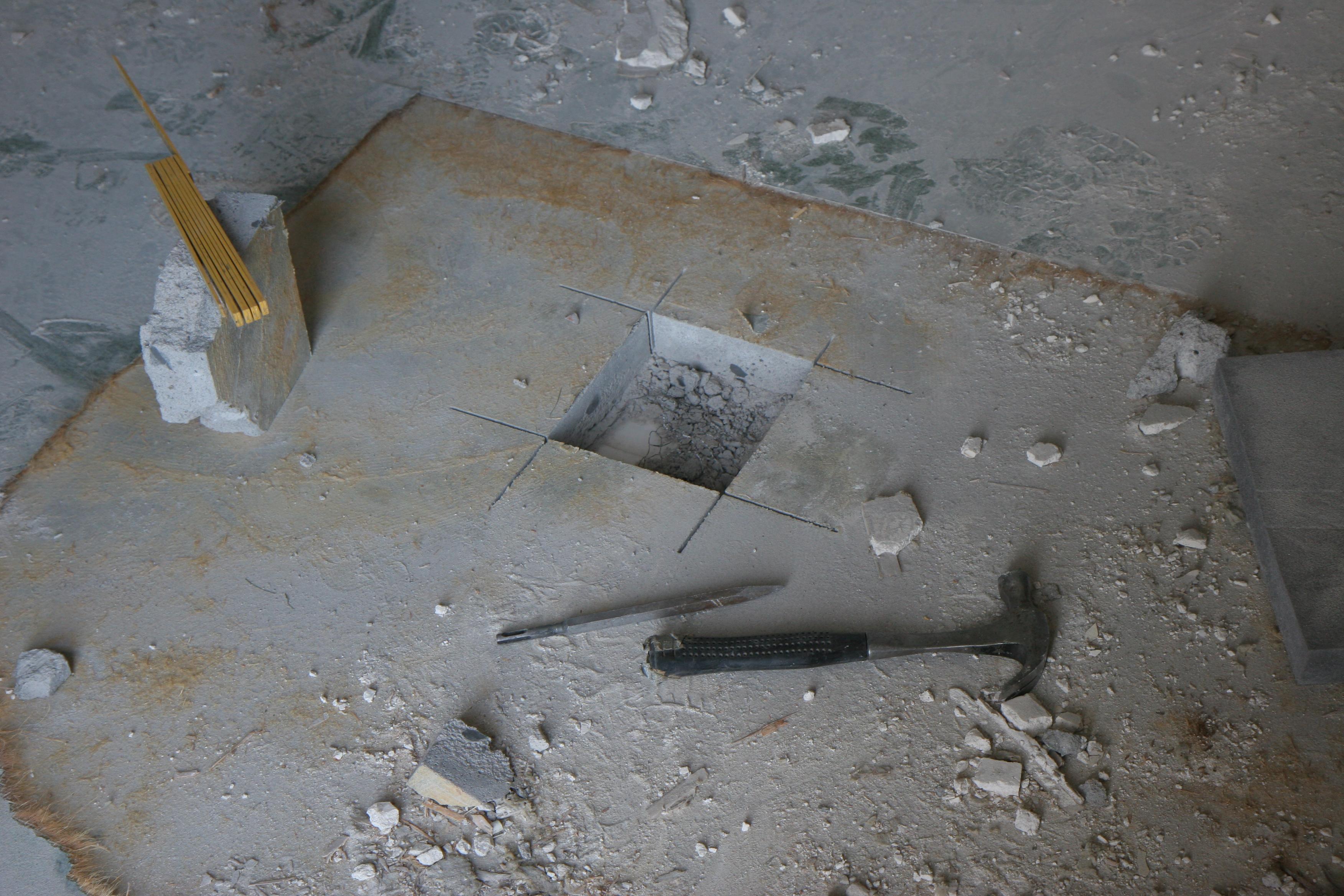 Nytt vaskerom i kjelleren - Blips første (ordentlige) støpte golv - IMG_4808.JPG - Blip