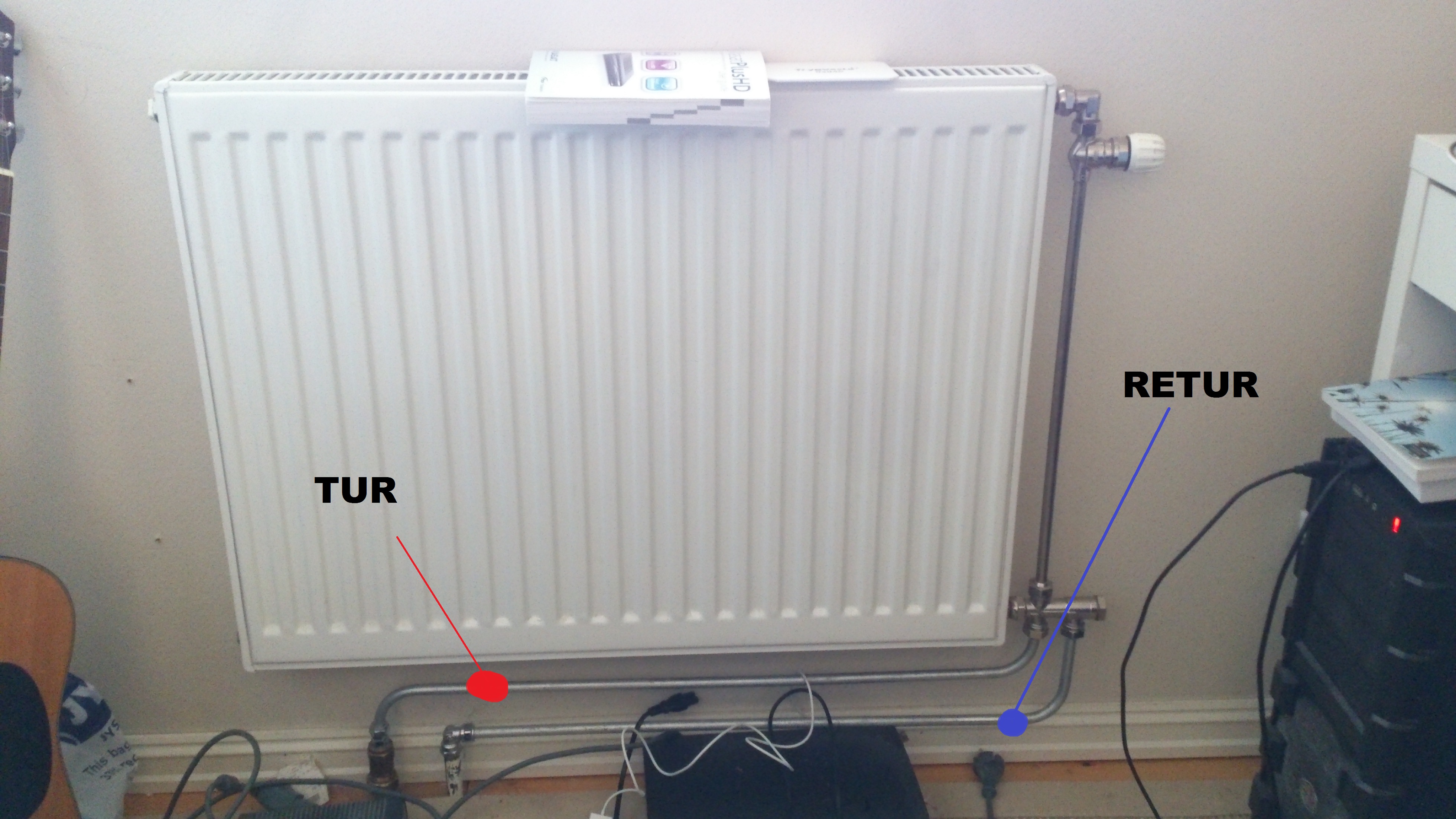 Er denne radiatoren riktig koblet? - ByggeBolig