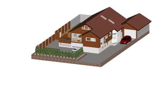 Ønsker tilbakemelding på tilbygg - Påbygg av hus 3d modell rev 2 Sør.jpg - pmykle