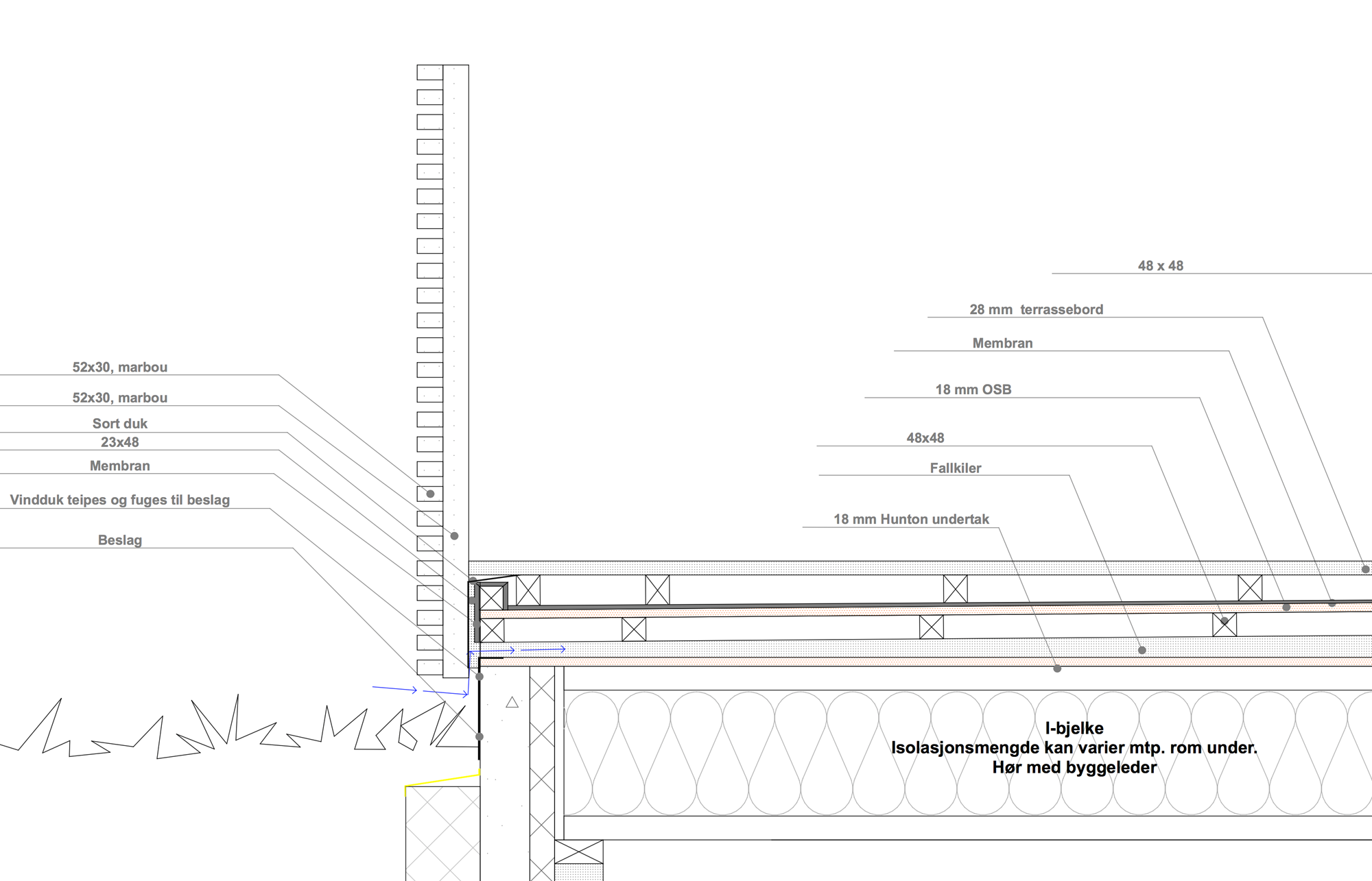 Detaljløsning terrasse over isolert rom - terrassedetalj.png - Weegie