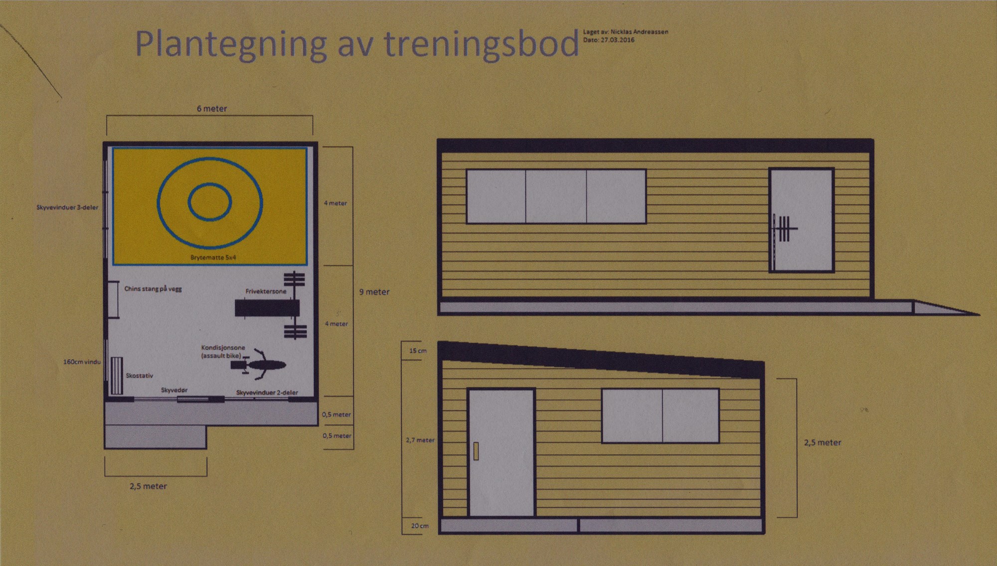 Treningsbod 6x8 meter..pris på gjøre-selv-prosjekt - Treningsbod 003.jpg - Nickodemus