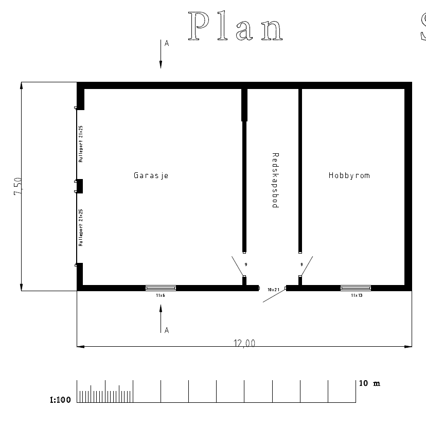 Garasje i sideveis skråning - Garasje-plan.PNG - speedygonzales