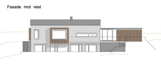 Kjersti: Vårt hus - vårt prosjekt - Fasade-vest.jpg - Solsikke