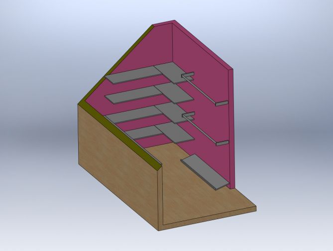 Ideer til garderobe på rom med lave knevegger - garderobe med vegghyller.jpg - Terjem