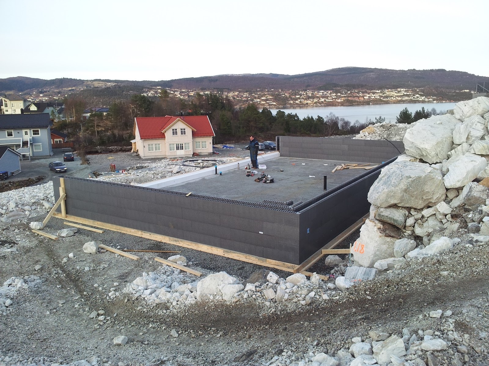 Ringmur til hus - ByggeBolig