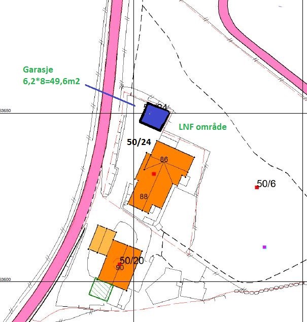 Byggesøknad "Garasje ved siden av LNF område"? - Garasje LNF.JPG - Mr.RS4