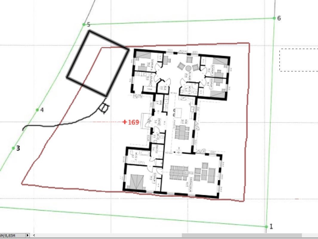 Hvor plasserer vi garasjen? Noen som kan hjelpe? - hus m garasje.JPG - Charlie28