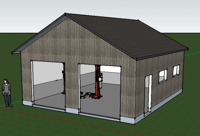 Bygger fullisolert garasje/verksted og trenger teknisk hjelp og tips - garasje.jpg - sanstran