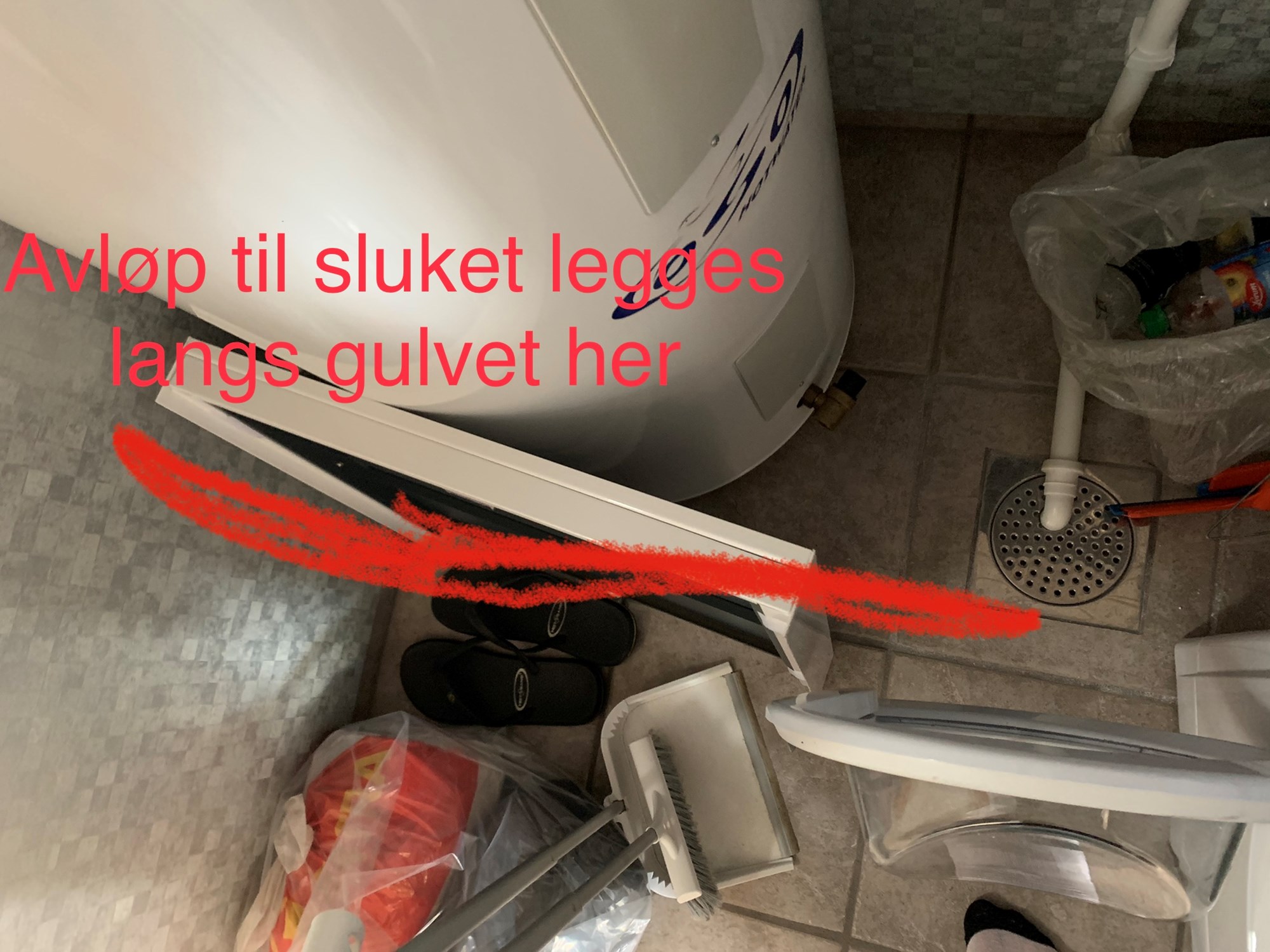 Flytte avløp til vaskemaskin. Standard dimensjoner? - 6D7ABD22-755D-44A6-9766-F7168E680588.jpeg - Gullars