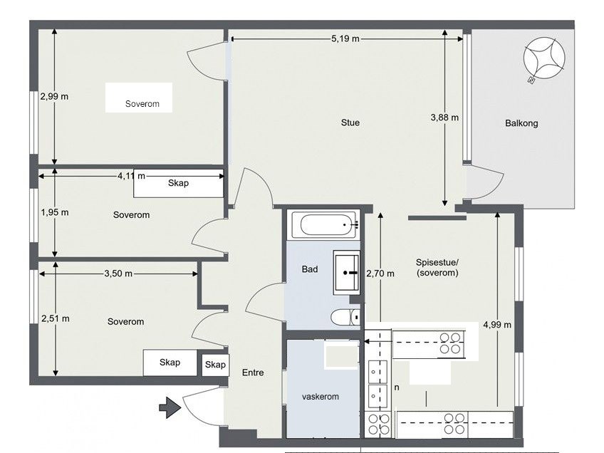 Kjøkken og bad - Renovering og ombygging - nyplan-utkast.jpg - DurDur