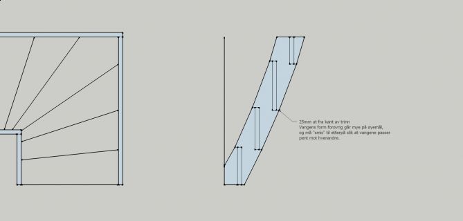Bygge utvendig trapp , Hvordan regne ut antall trinn - Vangeprojisering4.jpg - Stefflus