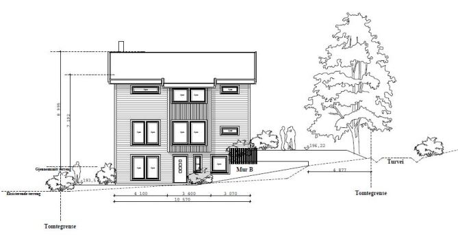 Ny husbygger: Vårt prosjekt - Fasade nord.jpg - Ny husbygger