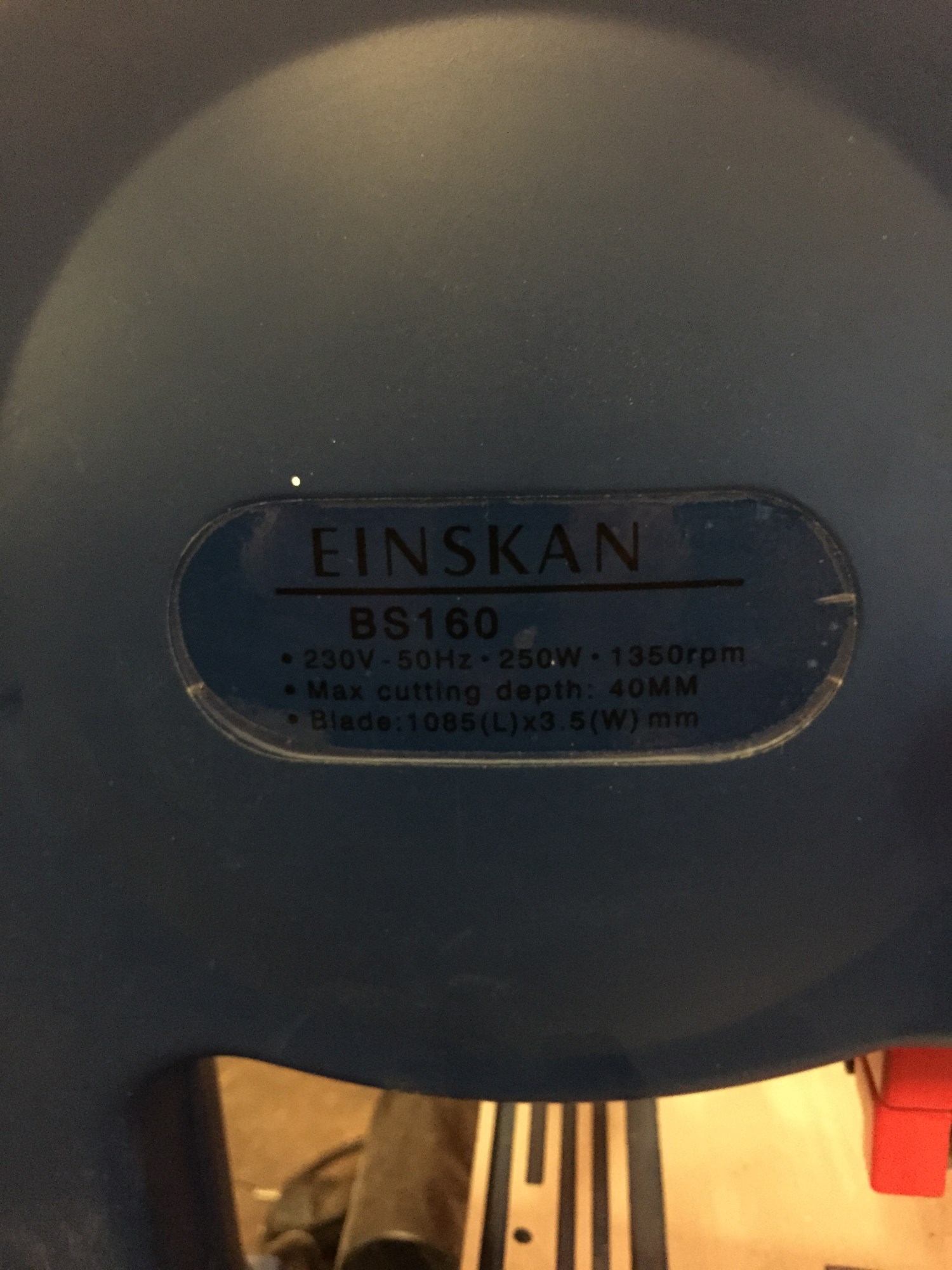 Einskan BS 160 bandsag -  - snubber