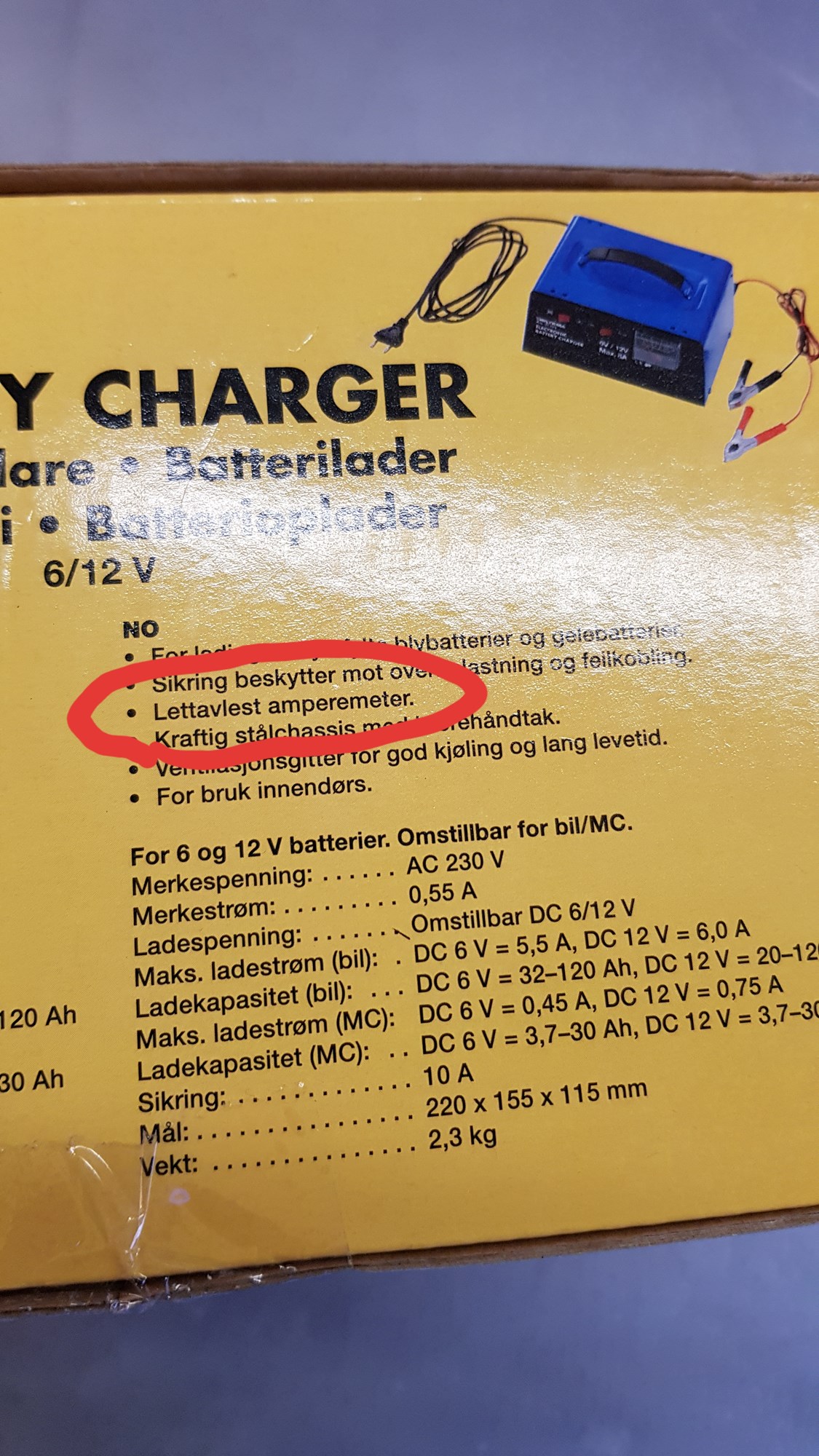 Batterilader bil. Hvordan lese av dette amperemeteret? - 20190302_114444.jpg - Kbentzen