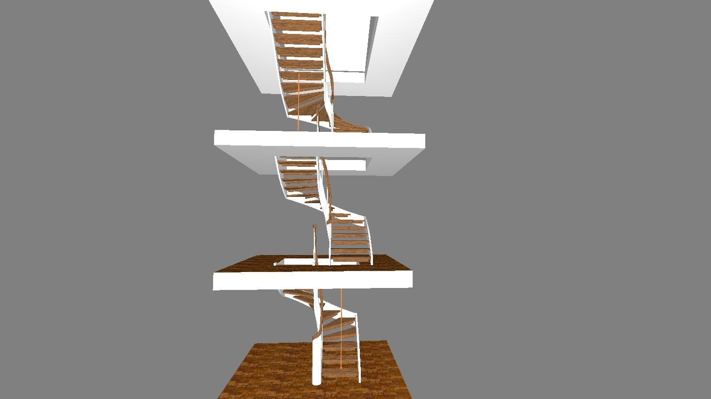 3D-Målinger av trapp -  - Tre-trapper