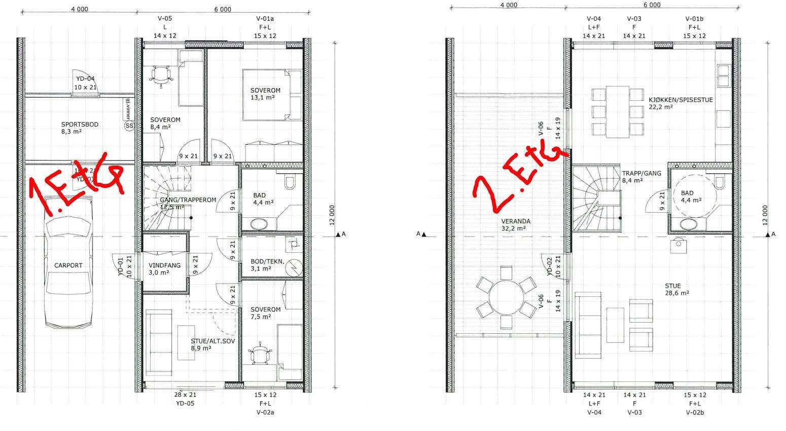 Finne bereevne i Kg/m2 på gulv - Hus tegning.JPG - orjanalv