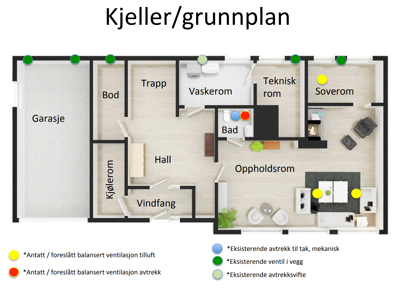 Balansert ventilasjon i bolig - Flexit vs. Villavent - grunnplan.png - Lars N