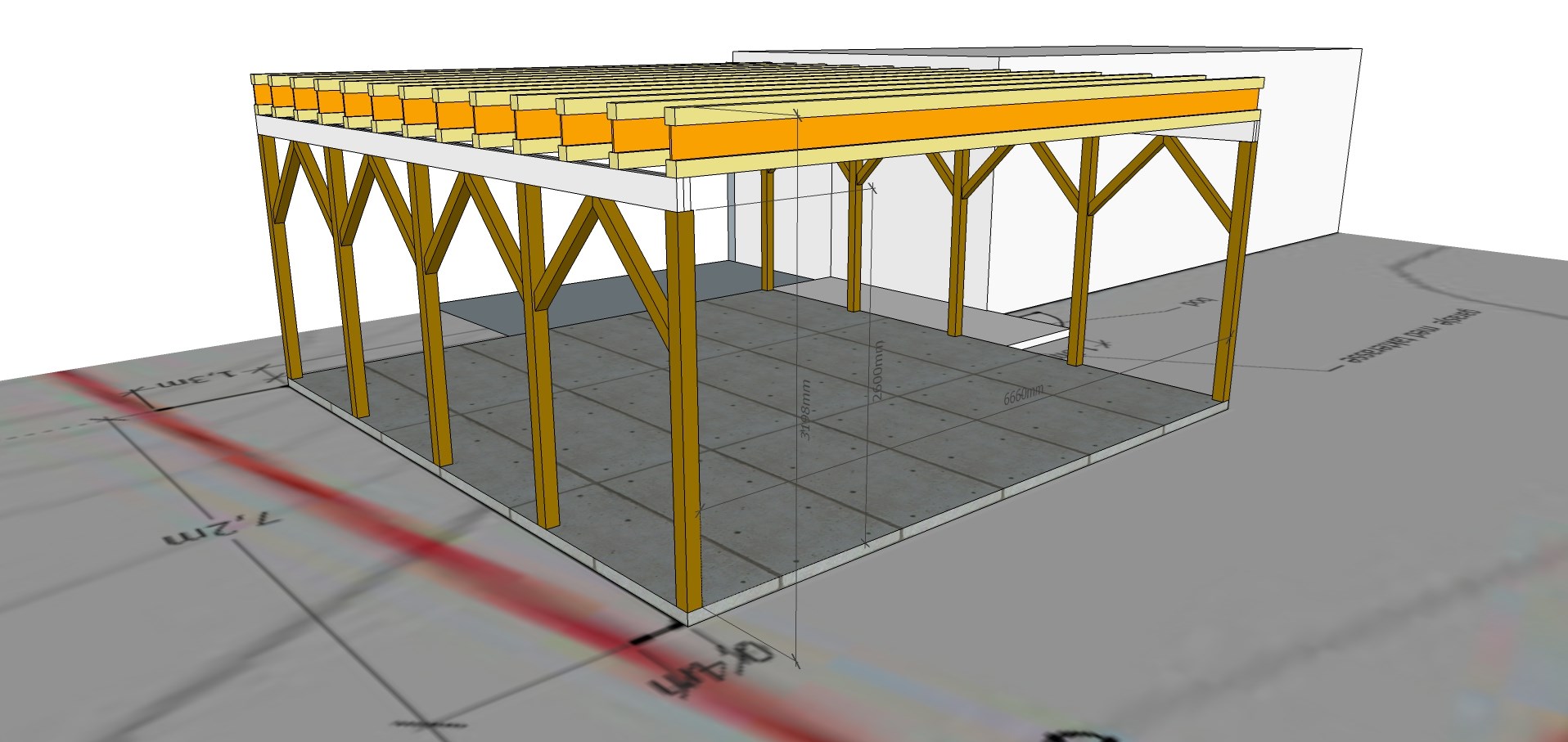 I-bjelke eller limtre for Carport med 7 meter spenn - carport 0-21 iso.jpg - magnato