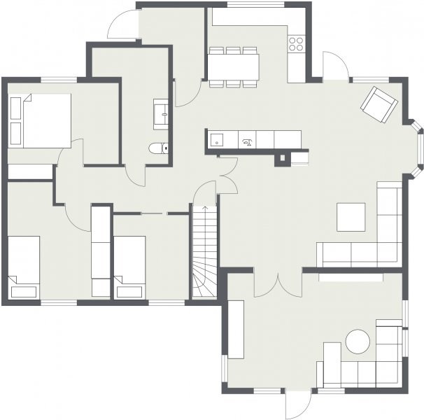 Ønsker innspill på endret planløsning på hus fra 1970 (Flytte kjøkken) - RoomSketcher 2D Floor Plan (1).jpg - Anonym