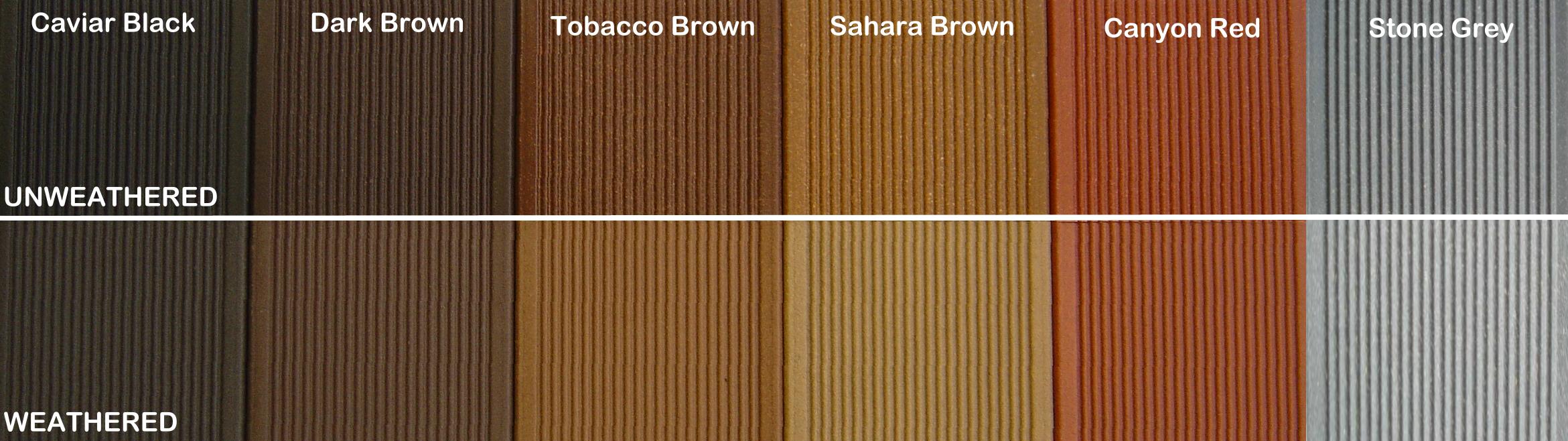 Vedlikeholdsfritt gulv til terrasser og brygger - colors before and after weathering.JPG - ByggDekor as