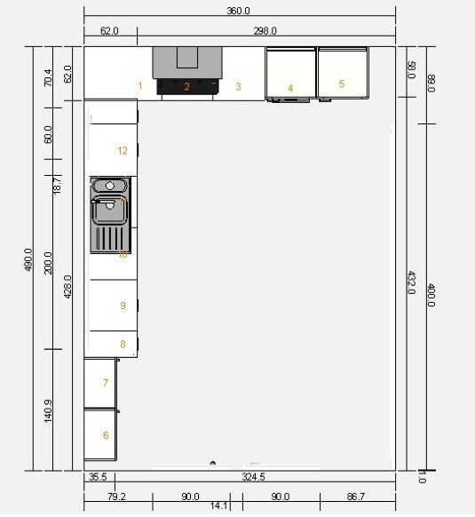 Chiefen: Innspill på kjøkkenløsning - versjon 1 plan.jpg - chiefen