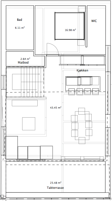 Hjelp  til planløsning - smalt hus med solen på kortsiden - 2 etasje.png - zee