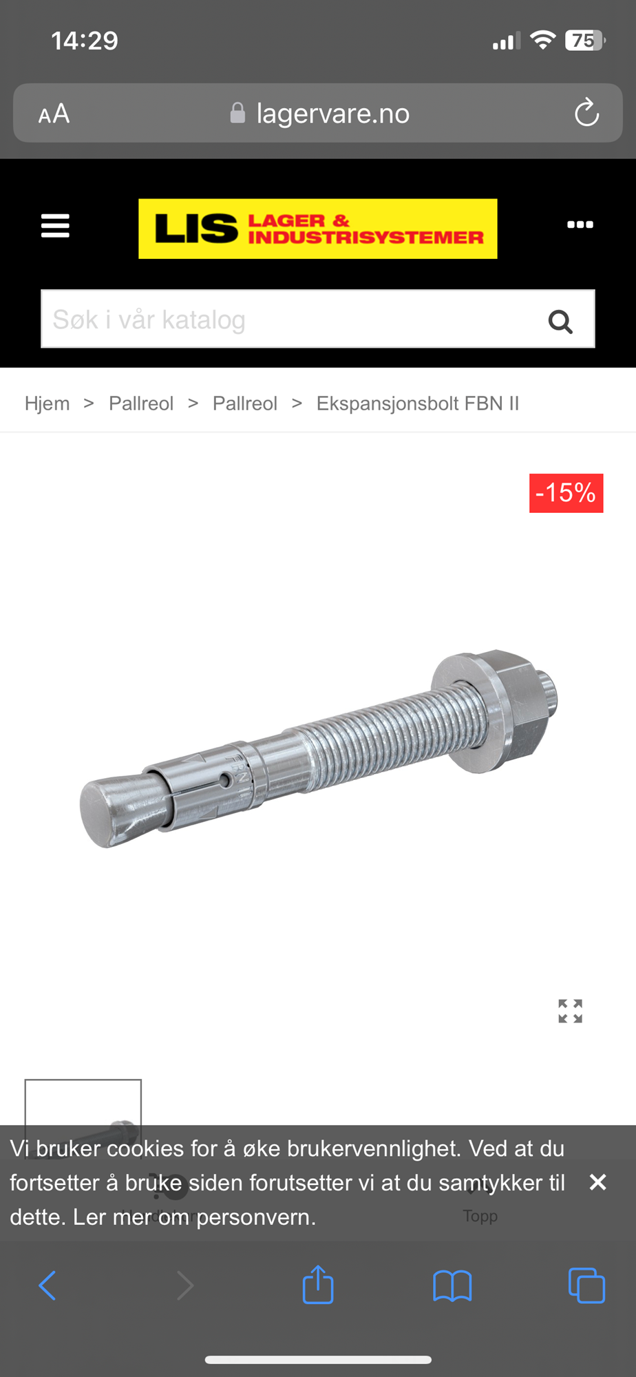 Hvor kan jeg finne M10 Ekspansjonsbolter med over 200mm lengde - IMG_8761.png - famadorian