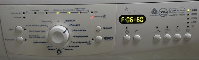 Whirlpool Vaskemaskin Feilkode F06