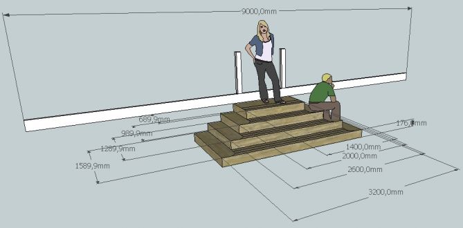 Terrasse Trapp Tegning