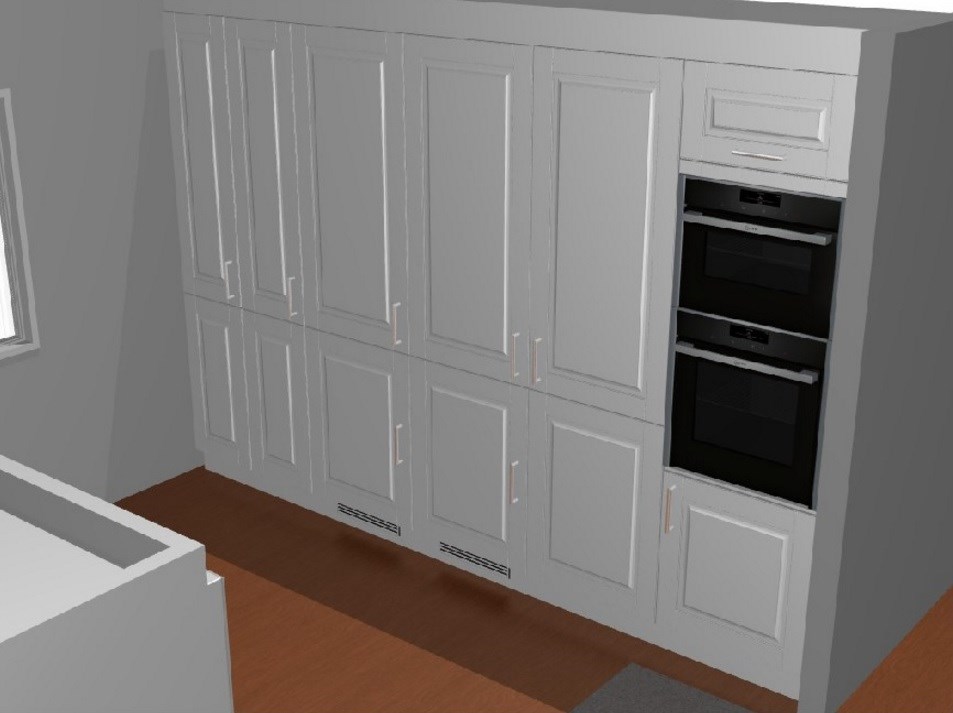 Stilforvirret kjøkken med halvøy - SKapvegg integrert.jpg - Valdres88