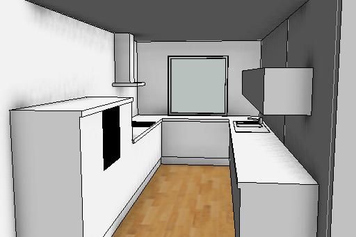 Langt, smalt kjøkken - Rekkehus_3D.jpg - Kaldtvann