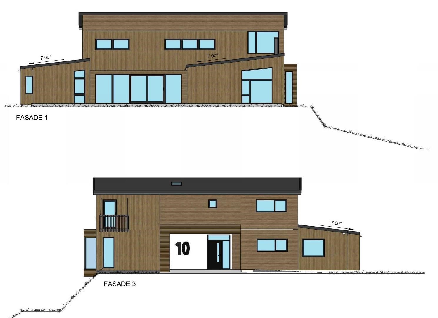 Vi skal snart gå i gang med å bygge vårt atriumshus. - Fasade 1 og 3_uten tittelfelt.jpg - atriumshuset