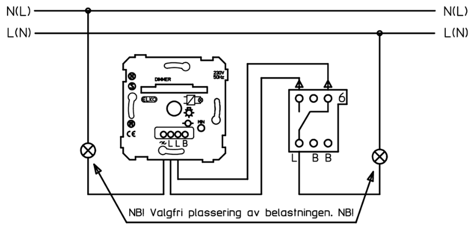 Kartlegging av lys med dimmer og vendebryter -  - Prylnissen