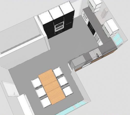 IKEA kjøkken med Abstrakt hvit og Nexus brunsort kjøkkenfronter - kjøkken med møbler 2.jpg - frk_lunde