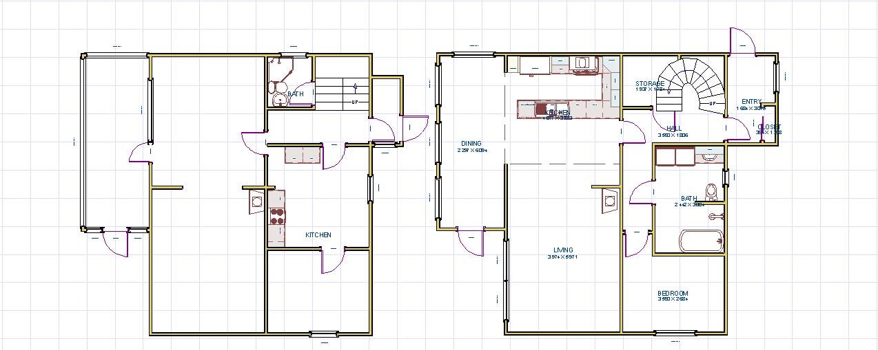 Innspill til beskrivelse av prosjekt for å totalrenovere et gammelt hus? - 1. etasje før og etter.jpg - MWJ