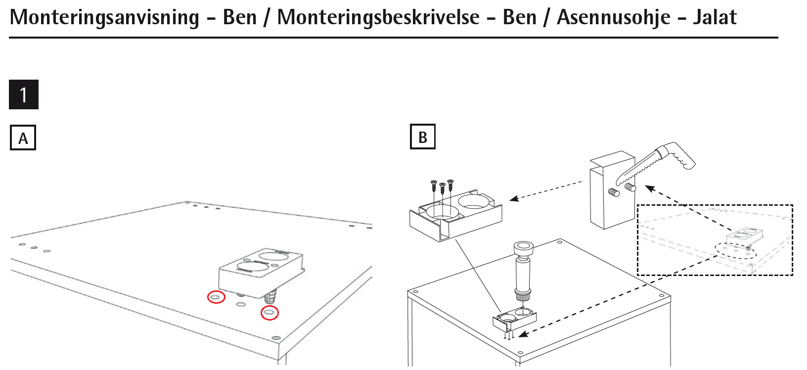 Dybde på sokkel til kjøkkenskap? Hvor monterer jeg bena? - kjøkkenben.png - Refkar