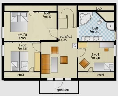 Innspill på plantegninger (mod 510 Østerhus), garderobe og skråtak - Østerhus 510, forslag 2. etg.jpg - Hakkaisan