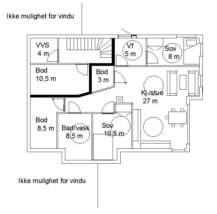 Planløsning for sokkel - ønsker innspill - Planløsning sokkel.PNG - Husbyggern2012