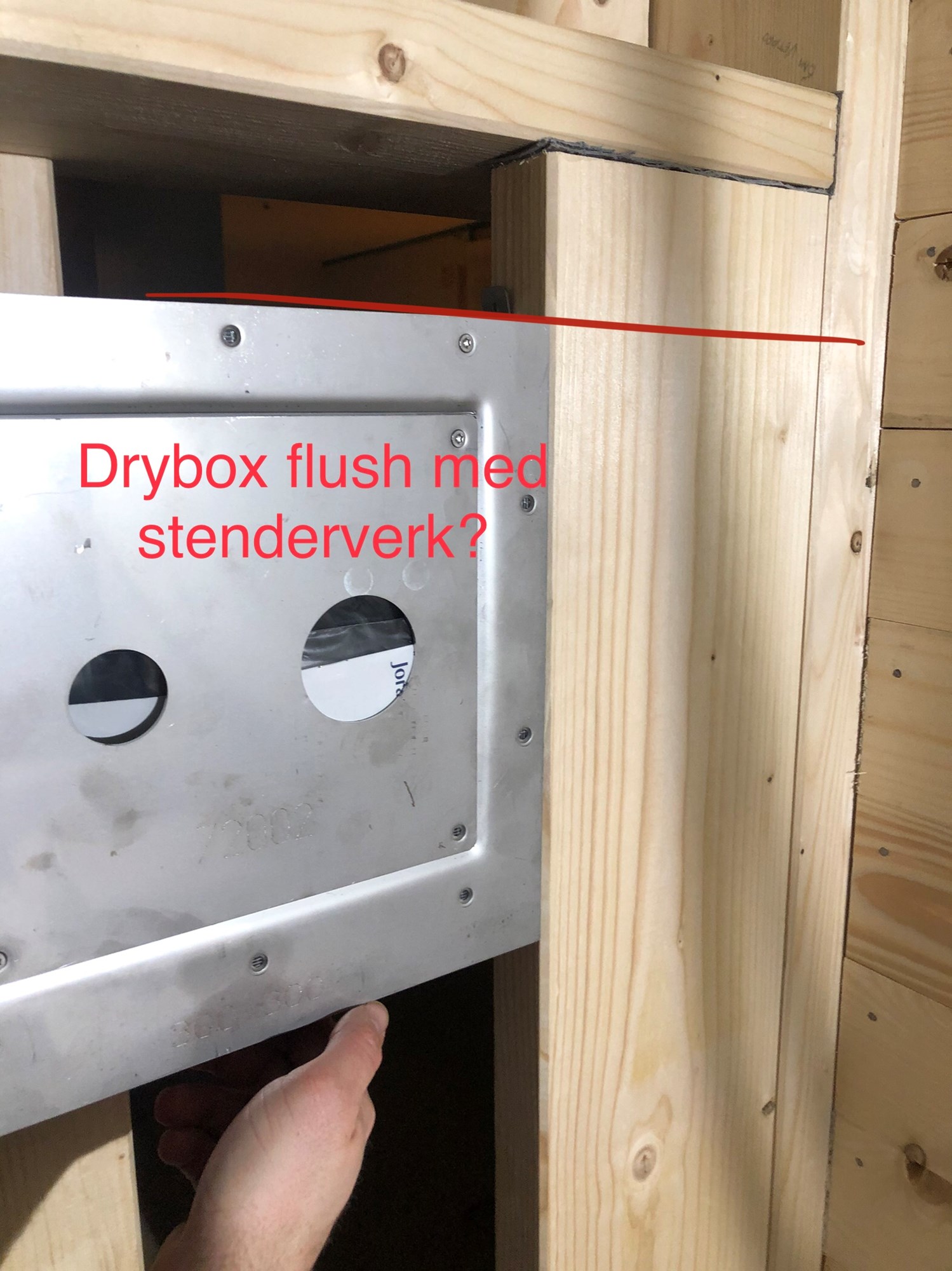Innbygging av drybox (innebygd veggarmatur) - IMG-9680.jpg - Martin150