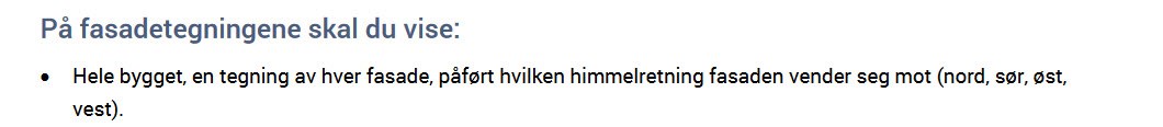 Fasader i forhold til situasjonsplan og himmelretning - himmelretning.jpg - Husdrømmen.no