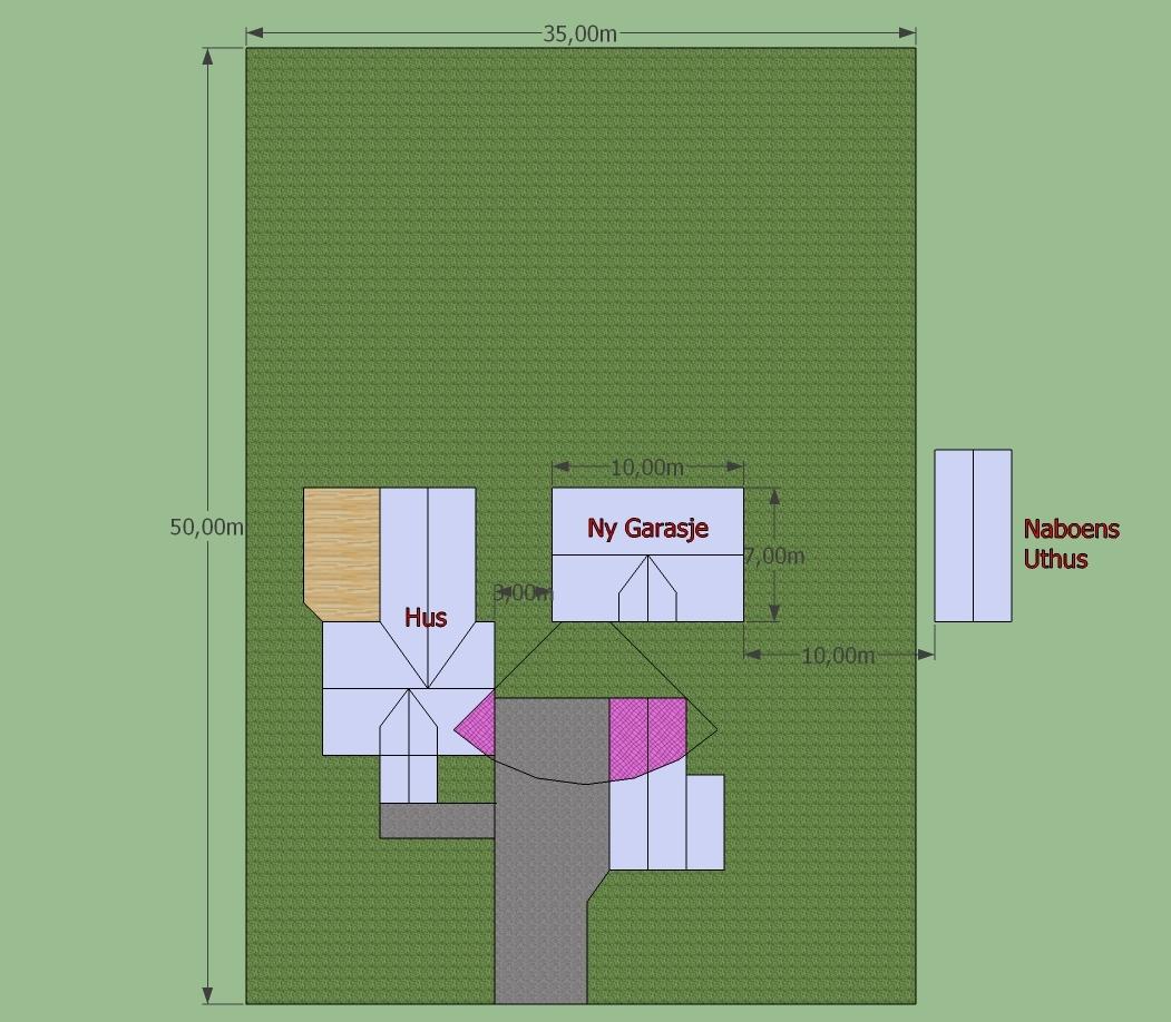 Ny trippel garasje - trøbbel med plassering - alt lei - Plan_kart.jpg - sandhaug