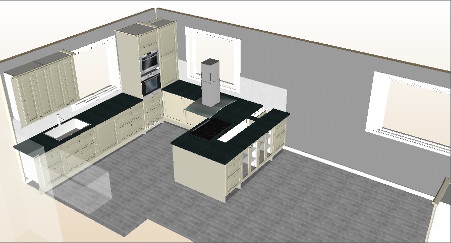 Planlegger nytt kjøkken - flere tegninger - kjøkken endelig løsning.jpg - Pirium