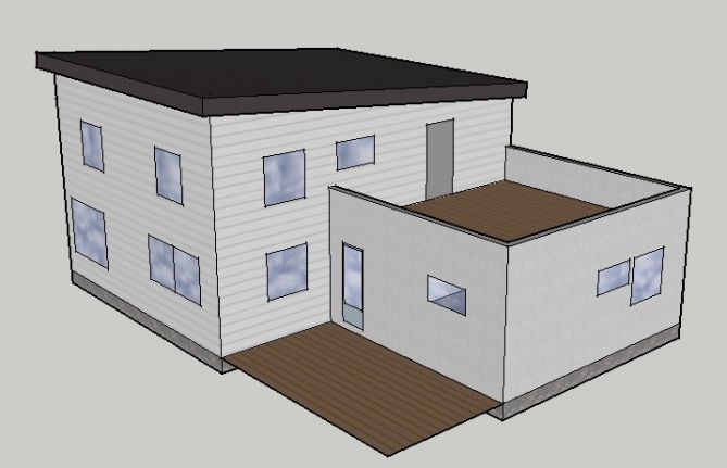 Hvordan gjøre et 40talls-hus med påbygg penere? - funkis-skisse.jpg - Jafo