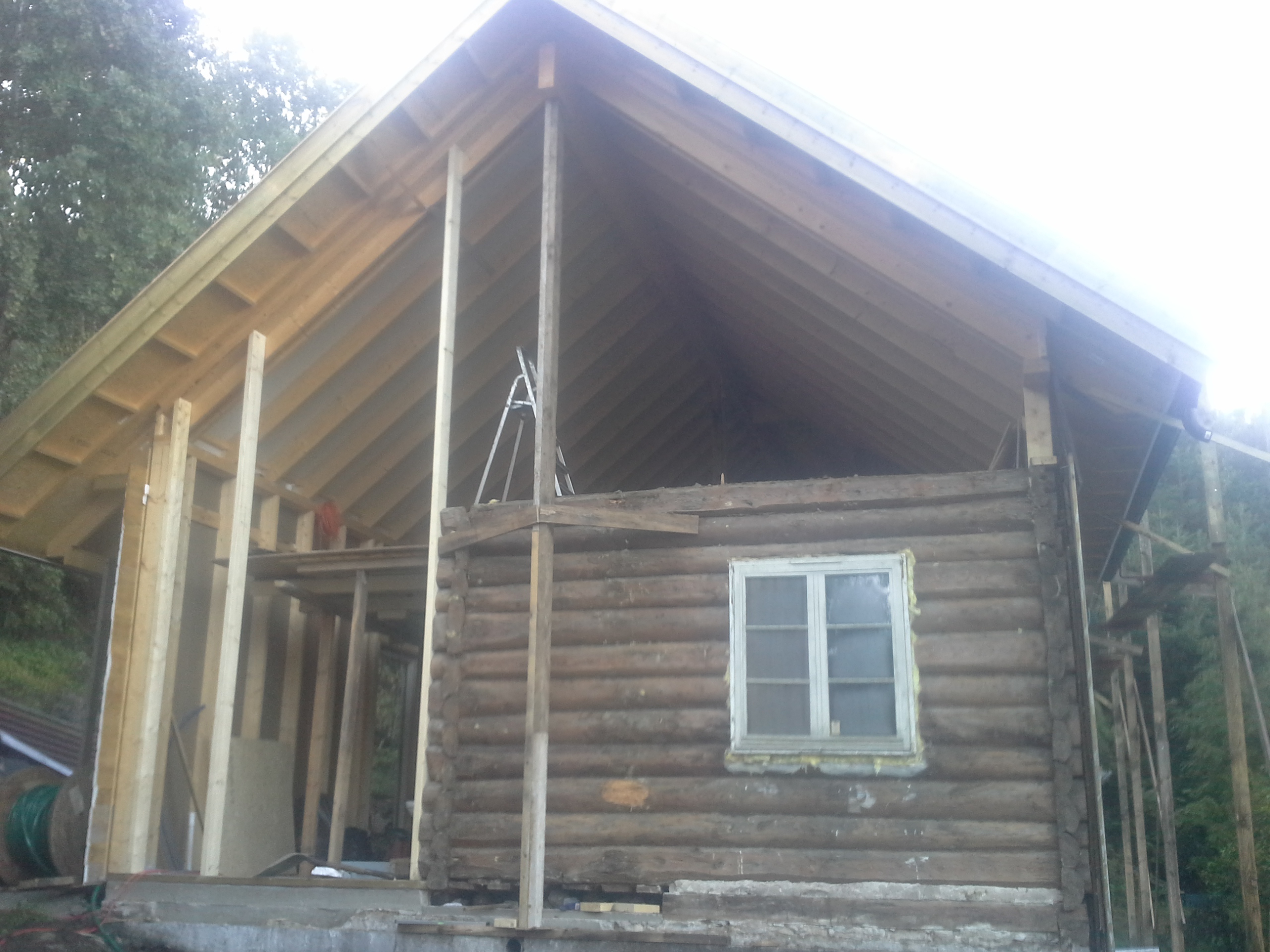 potet93: renovering av gammelt tømmerhus ca 1850 - 20140910_081728.jpg - potet93