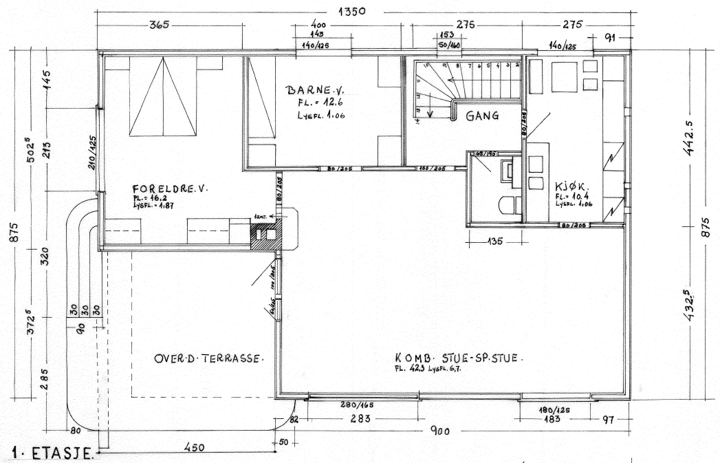 Total modernisering og noe ombygging av bra hus fra 1956 - Gammel_2etg.png - Andgeorg