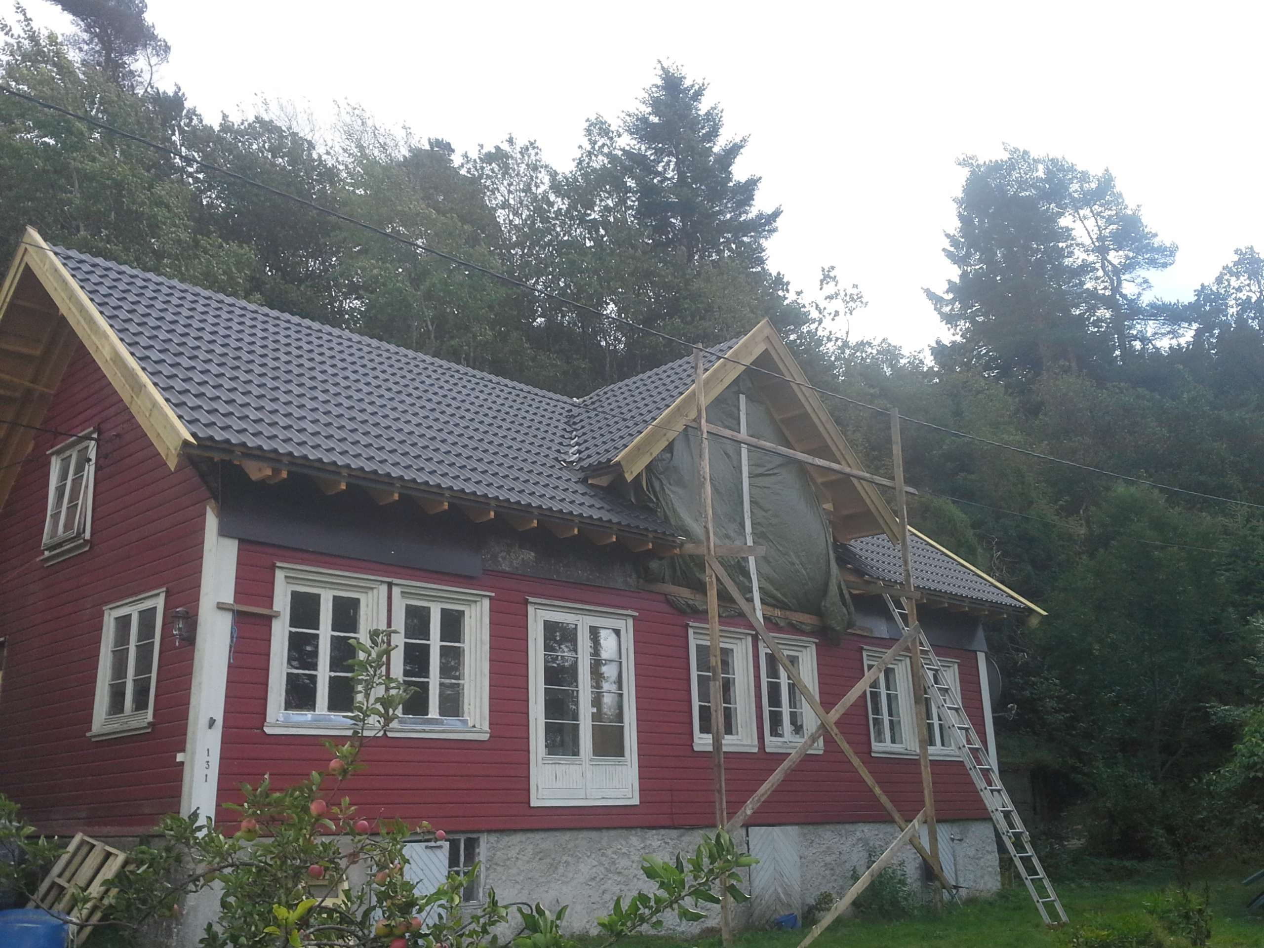 potet93: renovering av gammelt tømmerhus ca 1850 - 20140812_125354.jpg - potet93