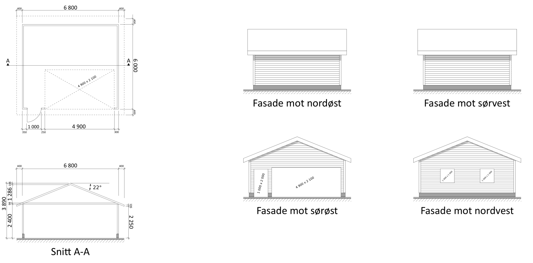 Hvor lang tid på å bygge en garasje? Ikke pre-kutt og flere "custom" løsninger. - byggemeldingstegning.png - FSund