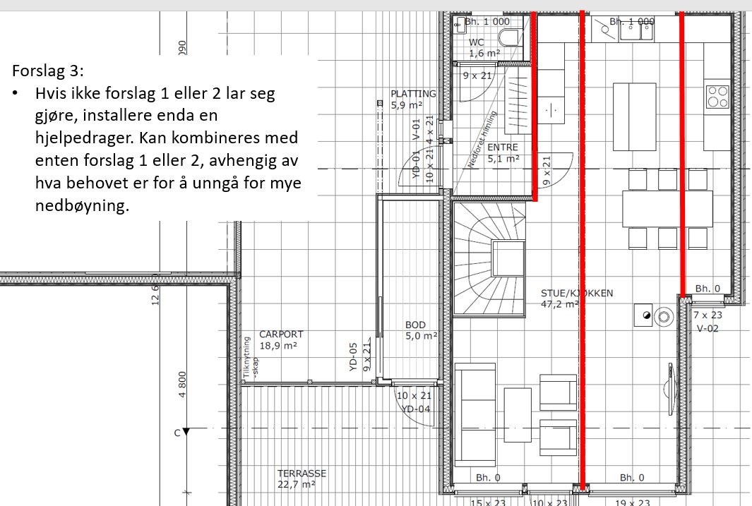 30mm nedbøyning av limtredrager på nesten 11m spenn. Problem? - forslag3.JPG - Sleepy81
