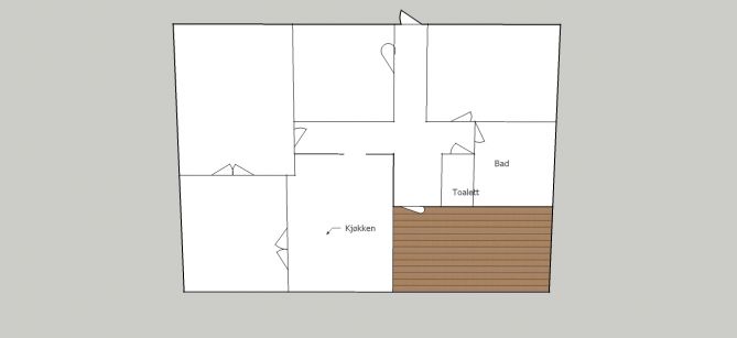 Hvordan gjøre et 40talls-hus med påbygg penere? - skisse planløsninng.jpg - Pirium